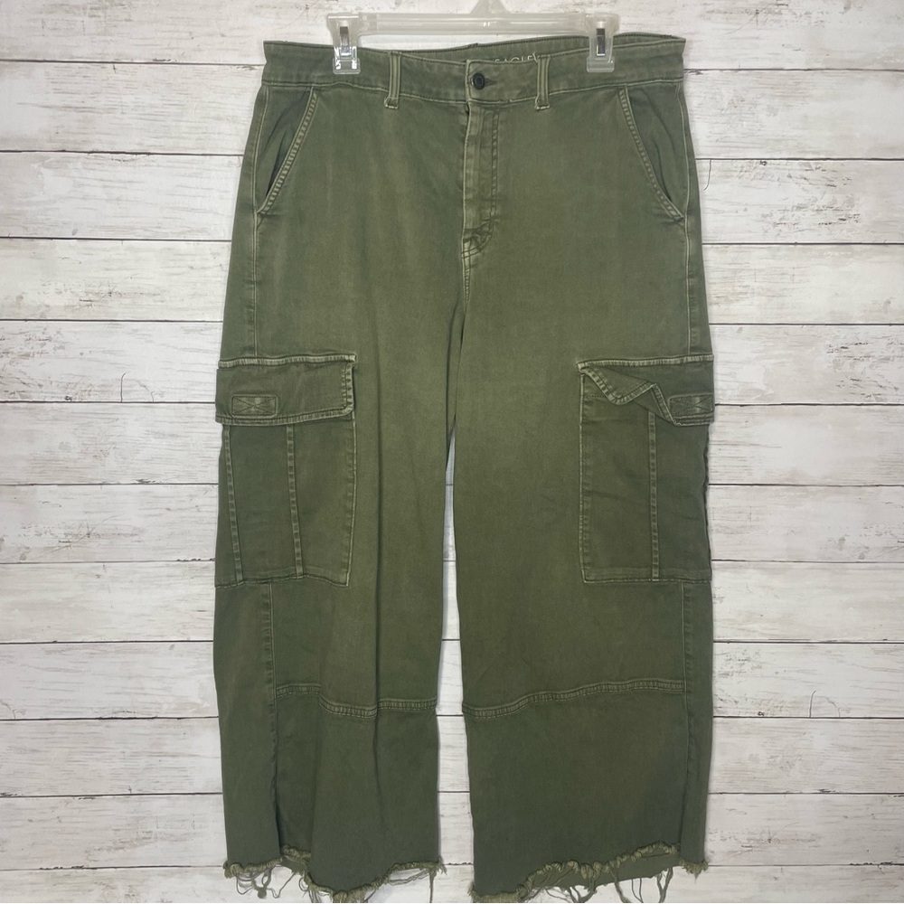 American Eagle AE Wide Leg Baggy Cargo Pants Size 16 - Picture 2 of 7